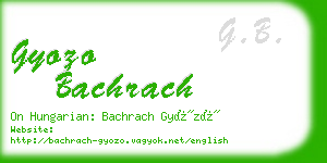 gyozo bachrach business card